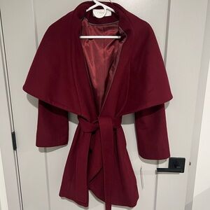 T Tahari oversized cocoon coat